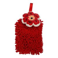 ต้นฉบับ High efficiency Strong water bathroom kitchen hand towel hanging super absorbent thickened bathroom chenille hand towel ball cute and quick-drying for children