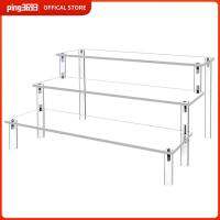 PING3693 โปร่งใสโปร่งใส ตัวยกจอแสดงผลอะคริลิค สี่เหลี่ยมมุมฉาก ชั้น3ชั้น ขาตั้งจอแสดงผลที่ชัดเจน ใหญ่มากๆ ชั้นวางจิวเวอรี่ คอลเลกชันตัวเลขป๊อป