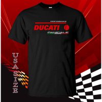 แขนสั้นโอเวอร์ไซส์ใหม่ เสื้อยืดแขนสั้น พิมพ์ลายโลโก้ Ducati สําหรับผู้ชาย ไซซ์ S-4XLS-4XL  ZCFM