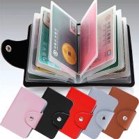 24 Bits Credit Card Holder Business Bank Card Pocket PU Large Capacity Card Cash Storage Clip Organizer Case ID Holder Pouch