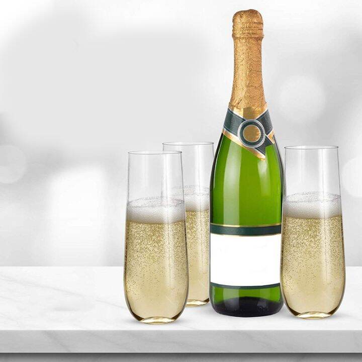 24-stemless-plastic-champagne-flutes-9-oz-plastic-champagne-glasses-clear-unbreakable-toasting-glasses-disposable-for-wedding-or-party