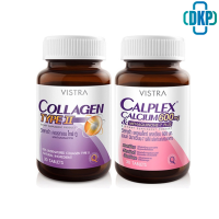 VISTRA COLLAGEN TYPE II (30 Caps) + CALPLEX CALCIUM 600 MG &amp; MENAQUINONE-7 PLUS (30 เม็ด/90 เม็ด)  [DKP]