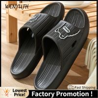 【CC】✿卍✆  Slippers Men Flip Flops Soft EVA Thick Sole Slides Sandals Couples Non Shoes