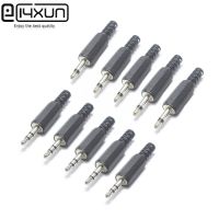 2/5/10Pcs/Lot 3.5mm 2/3pole Mono/Stereo HeadPhone Connector Male Audio Jack Plug 3.5Mm With Black Plastic Housing Size 5 x 0.9cm