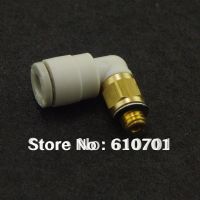 5pcs Pneumatic Tube Fittings One Touch Push In Connector Male Elbow Union 4mm To Male 1/8 quot; BSPT Replace SMC KQ2L04-01S