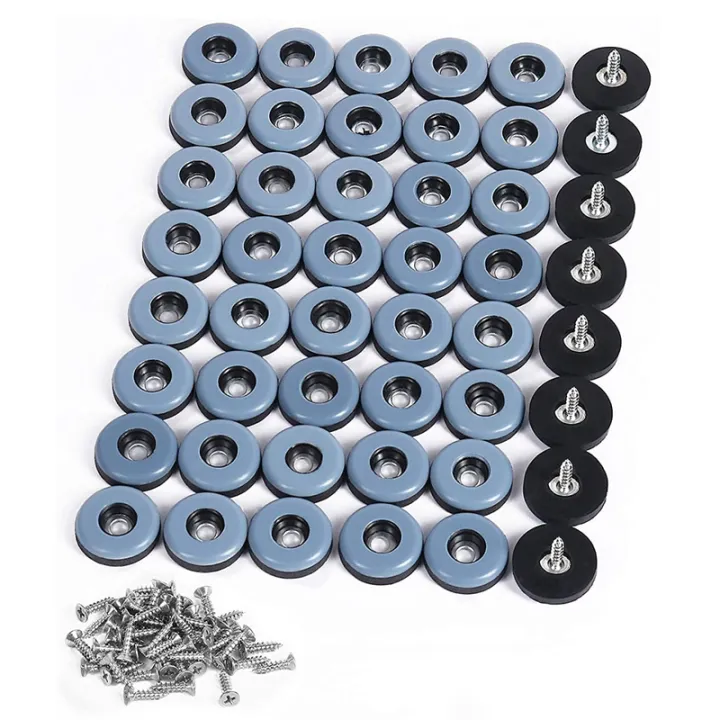 48Pcs Furniture Gliders PTFE Easy Moving Sliders with Screw Floor