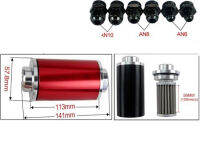 กรองเบนซิน กรองดีเซล โซล่า กรองน้ำมันเชื้อเพลิงแบบสแตนเลส AN6-AN8 40 Micron สามารถใช้กับน้ำมัน E85- B7 คละสี