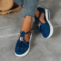 Ladies Shoes 2023 High Quality Buckle Strap Womens Sandals Summer Party Sandals Women Round Toe Shoe Female Wedges Sandal