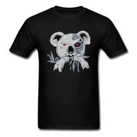 Koala Bear Terminator Tee Shirt Punky Funky T-shirt Men Cartoon Tshirt Print Hip Hop Top Cotton Black Clothes Street Fashion