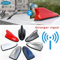 1Set Waterproof Universal Car Radio Antenna Shark Fin Roof Decorative Antenna with FM/AM Radio Function