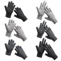 ◆❣✁ Ice Silk Half Finger Sports Cycling Gloves Fitness Gym Bodybuilding Exercise Sports Gloves Fishing Gloves Protect Hand Cover