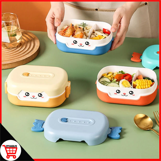 Cartoon Lunch Box For Girls School Kids Plastic Picnic Bento Box Microwave Food  Box With Compartment Storage Salad Containers