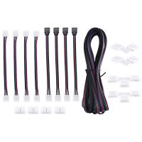 16.4FT(5M) 4-Pin RGB LED Strip Extension Cable,LED Strips Connectors Kits for 5050 Flexible RGB LED Strip Light