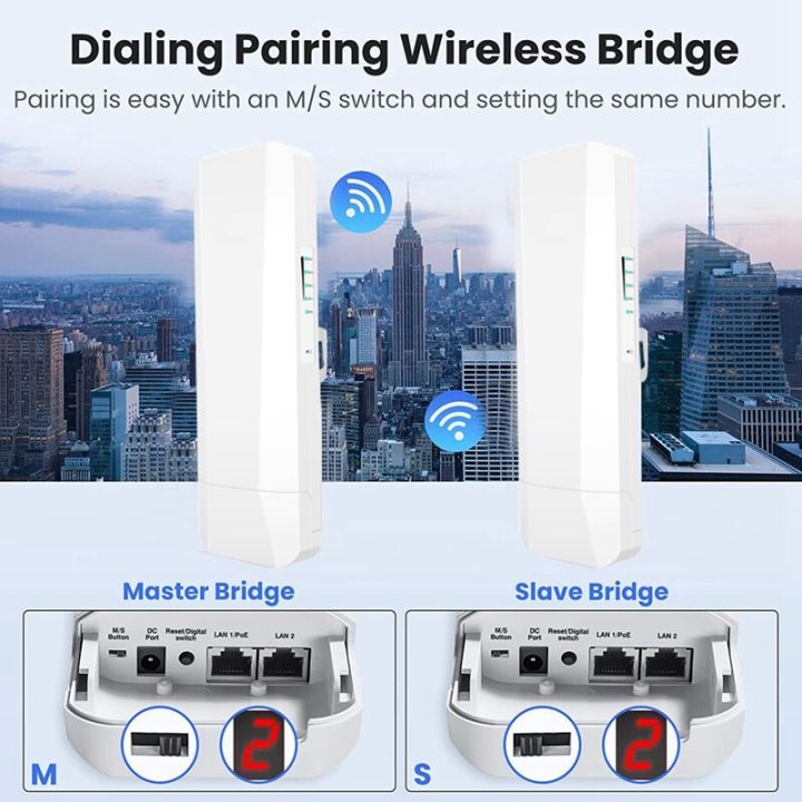 2-pack-outdoor-network-bridge-directional-antenna-24v-poe-adapter-for-extended-internet-to-next-building