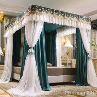 【LZ】▲  Luxury Double-deck Romantic White Lace Shading Princess Bed Mantle Princess Style Floor-standing mosquito net Bedroom Decoration