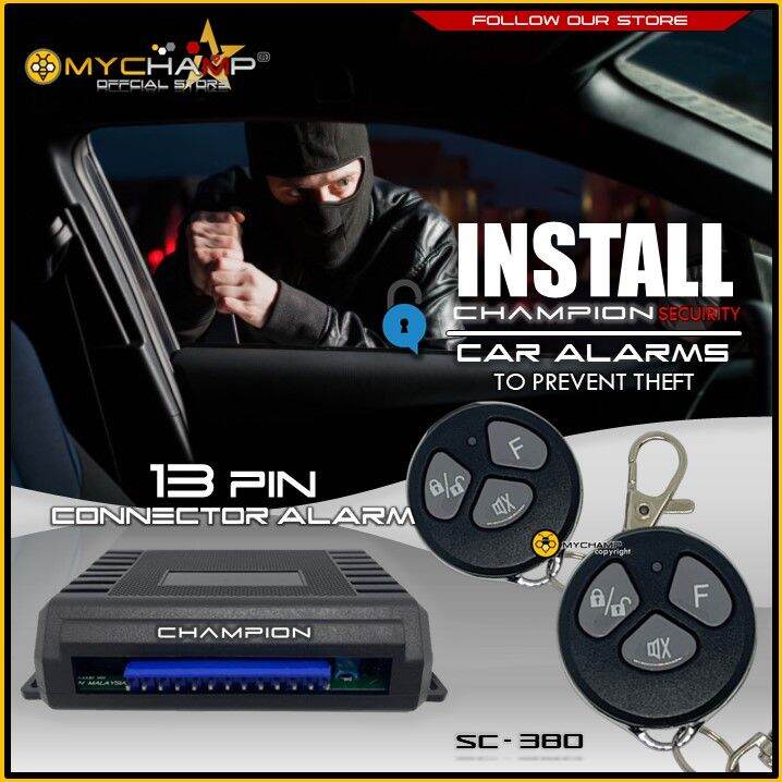 [MYC] Car Security Alarm System (13Pin) SC380 Lazada