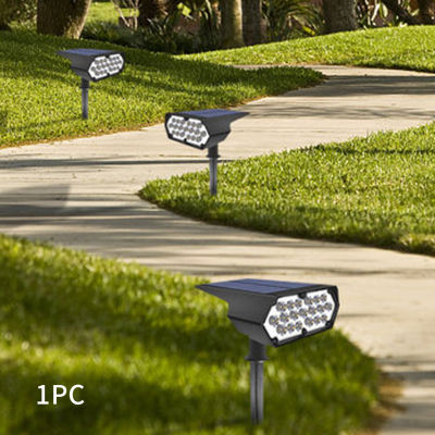 Pathway Yard Lawn Wall Mounted Energy Saving Light Control Adjustable Angle Ground Stake Outdoor Garden Solar Spotlight