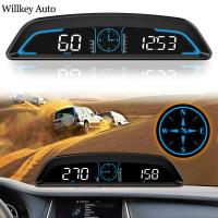 หน้าจอ HUD สำหรับรถยนต์,เครื่องวัดความเร็ว GPS แบบดิจิตอล USB พร้อมทิศทางการขับขี่เหนือความเร็วและความว่องไวนาฬิกาเตือนขับขี่รถที่ขับเคลื่อนด้วย USB เครื่องวัดความเร็ว GPS แบบดิจิตอลทั่วไป