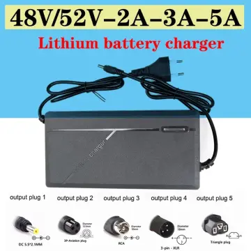 67.2V 3A / 60V 3A Lithium Battery Charger AC Adapter Power Supply for 16S  60V Lithium Li-ion Batteries Pack with 3 Holes Plug