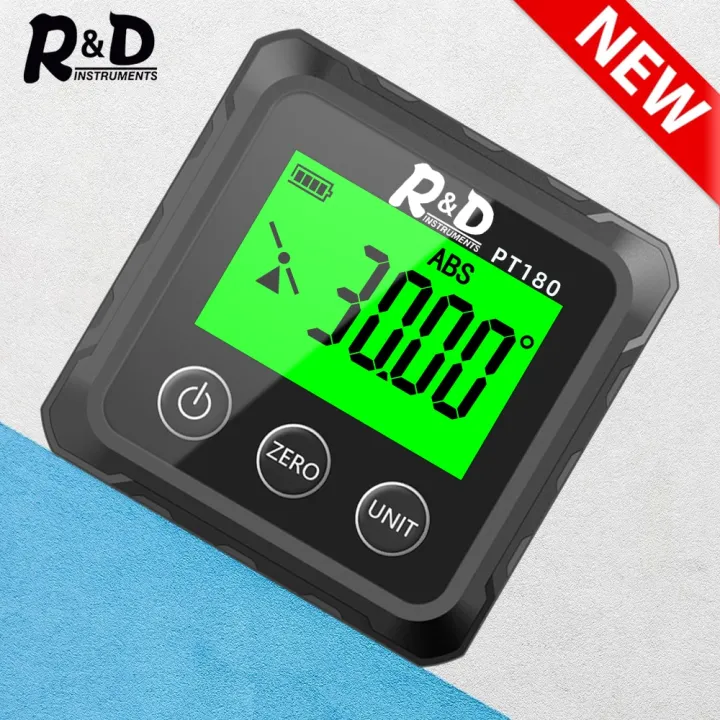 R&D PT180 Angle Protractor Universal Bevel 360 Degree Mini Electronic ...