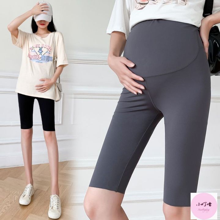 shark-maternity-middle-pants-summer-thin-shorts-leggings-belly-lift-sports-trendy-mo