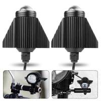 รถจักรยานยนต์ Spotlight ไฟหน้า LED เลนส์ Hilow Beam Drivin Fog ไฟเสริม LED Light สำหรับมอเตอร์ไซด์ Off-Road 12V 24V