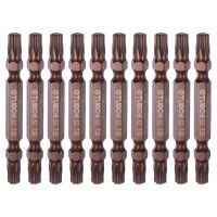 【LZ】✱  10pcs T10 T15 T20 T25 T27 T30 T40 Dupla Acabou Torx Chave De Fenda 65mm Precisão Magnética Hex Shank S2 Aço 1/4  Ferramentas Elétricas