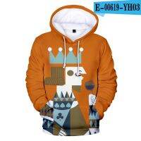 2023 NEWPeculiar KING QUEEN Hoodies ผู้ชายผู้หญิงเสื้อ Hoody 3D การพิมพ์ Harajuku ออกแบบเล่นไพ่โป๊กเกอร์ Q ขนาดใหญ่ Polluvers