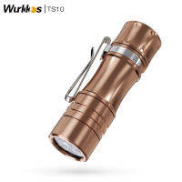 Wurkkos ใหม่ TS10ทองแดงที่มีประสิทธิภาพมินิ14500 EDC ไฟฉายที่มี3*90 CRI LEDs AUX 1400LM กระเป๋าไฟฉาย2.0แปลง