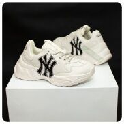 Giày MLB NY đen, giày thể thao MLB NY đen độn đế tăng chiều cao
