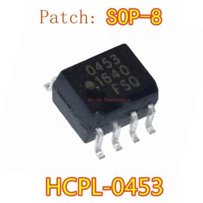 10ชิ้นเดิม HCPL-0453 HCPL0453 SOP8แพทช์นำเข้า Optocoupler HCPL-0453-500E