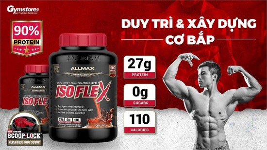 Allmax iso flex 5lbs  75 lần dùng  sữa tăng cơ siêu tinh khiết hàm lượng - ảnh sản phẩm 6