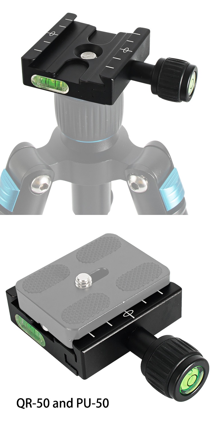 Arca-Swiss QR-50 Quick Release Clamp Plate Set for Arca Swiss DSLR Camera Tripod Ball Head 