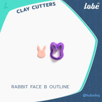 Rabbit Face Outline B Clay Cutter/ Clay Tools/  Polymer Clay Cutter// แม่พิมพ์กดดินโพลิเมอร์ทำต่างหูรูปทรงกรอบหน้ากระต่าย