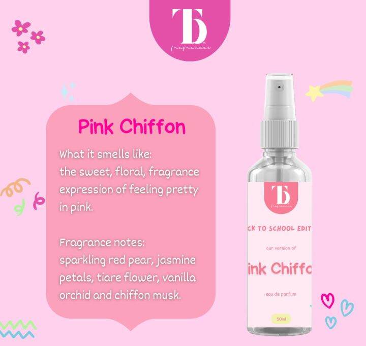 TATA BASICS PH PINK CHIFFON BACK TO SCHOOL EDITION PERFUME INSPIRED 50ML Lazada PH