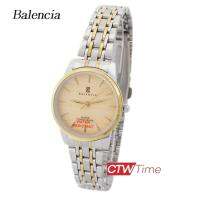 BALENCIA Fashion Wacth นาฬิกาข้อมือผู้หญิง สแตนเลสแท้ รุ่น W-2282-L-SG (สีเงิน 2 กษัตริย์)