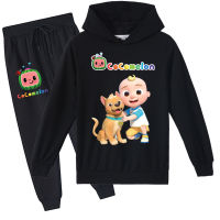 Cocomelon Set Boys Girls Hoodies Sets Children Fashion Hoodies and Pant Set Kids Clothing Spring Autumn Sports Suit Tracksuit