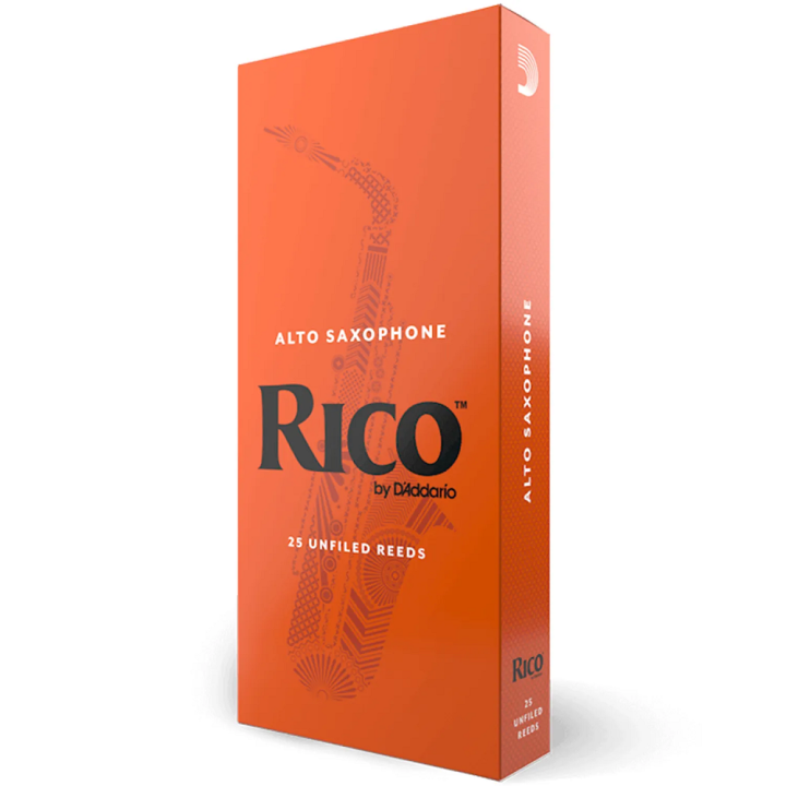 rico-ลิ้นอัลโต-แซกโซโฟน-กล่องส้ม-alto-saxophone-reeds-orange-box-no-3-กล่องละ-25-อัน