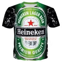 Heineken Lager Beer 3D Print Men Fashion Casual T Shirt Summer