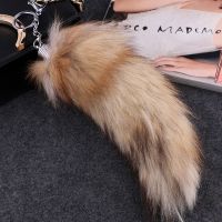 【cw】 Fashion Tail Keychain Wolf Fur Tassel Tag And Keyring Holder Chain Gifts !