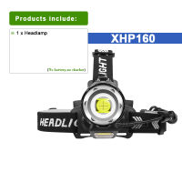 XHP160 LED High Power Headlamp USB 18650 Head Lantern Zooming COB Head Lamp Hunting Fishing Work Headlight