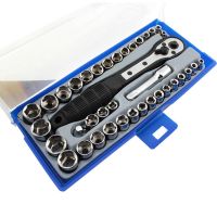 38 In 1 Torque Wrench Socket Set 3/8 inch/Metric Ratchet Driver Socket Wrench Tool Set Kit Trox For Car Repair Hand Tool Kit