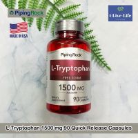 แอล-ทริปโตเฟน L-Tryptophan 1500 mg 90 Quick Release Capsules - Piping Rock