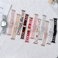 ✾┇◆ Watch7 Fashion Marble Resin Watch Band for Apple iwatch S8 S7 6 5 4 3 2 1 Replacement Watch Strap 38mm 40mm 41mm 42mm 45mm