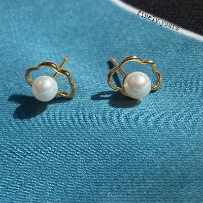 finely.yours 925 Stering Silver Jewelry| ต่างหูเงินแท้ 92.5% ชุบทอง รุ่น Sunny Day // Sunny Day Stud Earrings บริการเก็บเงินปลายทาง