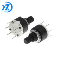 1Pcs SR16 Plastic 16MM Rotary Band switch 2 Pole 3 4 position 1 Pole 5 6 8 Position Handle Length 15MM Axis band switch