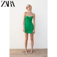 2022Zara ใหม่ฤดูร้อนใหม่เสื้อผ้าสตรีใหม่โซ่ตกแต่งแสดงความเสียใจฝรั่งเศสอารมณ์ชุดผ้าลินิน3429570 500