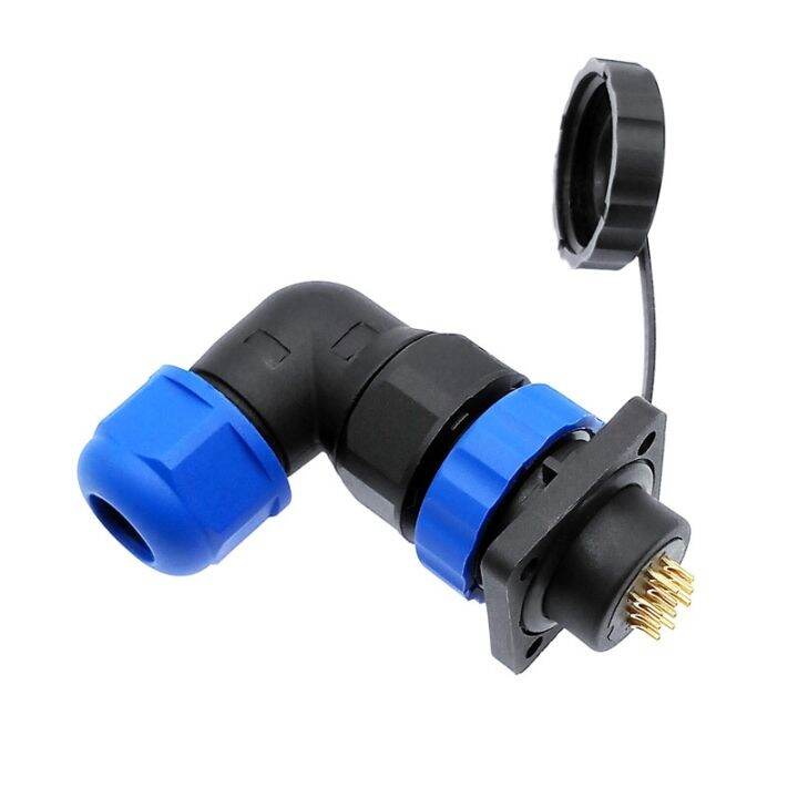 sp20-90-degree-elbow-waterproof-connector-1-2-3-4-5-6-7-8-9-10-12-14pin-ip68-flange-socket-angle-connectors