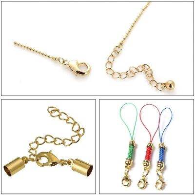 【Gift+Ready Stock】50 pieces alloy lobster clasp mixed 6 colors 1214mm metal lobster clasp hook end connector necklace celet jewelry handmade DIY jewelry making