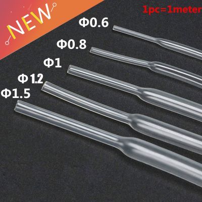 5 Meter(5pcs)/lot 2:1 Transparent Clear 0.6mm 0.8mm 1mm 1.2mm 1.5mm Heat Shrink Heatshrink Tubing Tube Sleeving Wrap Wire